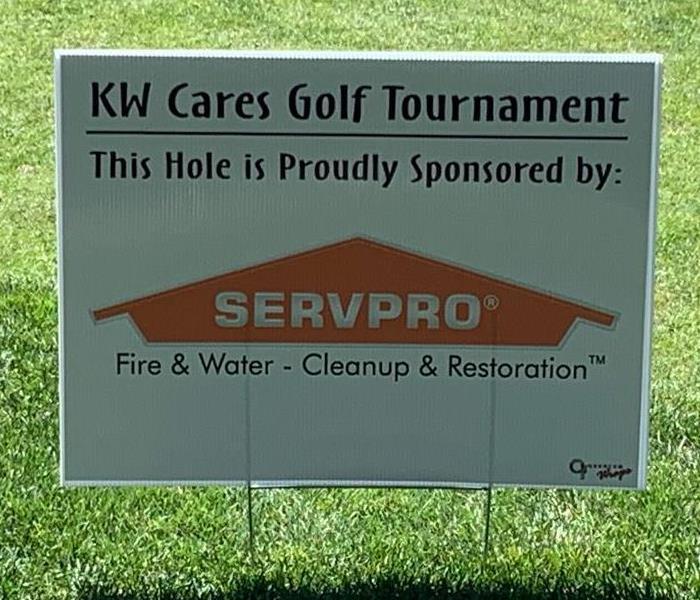 Sign with SERVPRO logo